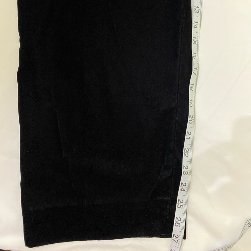 Talbots Petites Black Velvet High Rise Wide‎ Leg Trousers SZ 12P - Picture 8 of 9